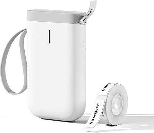 NIIMBOT Máquina etiquetadora D11 con cinta, impresora térmica Bluetooth portátil de etiquetas con conexión inalámbrica, múltiples plantillas para