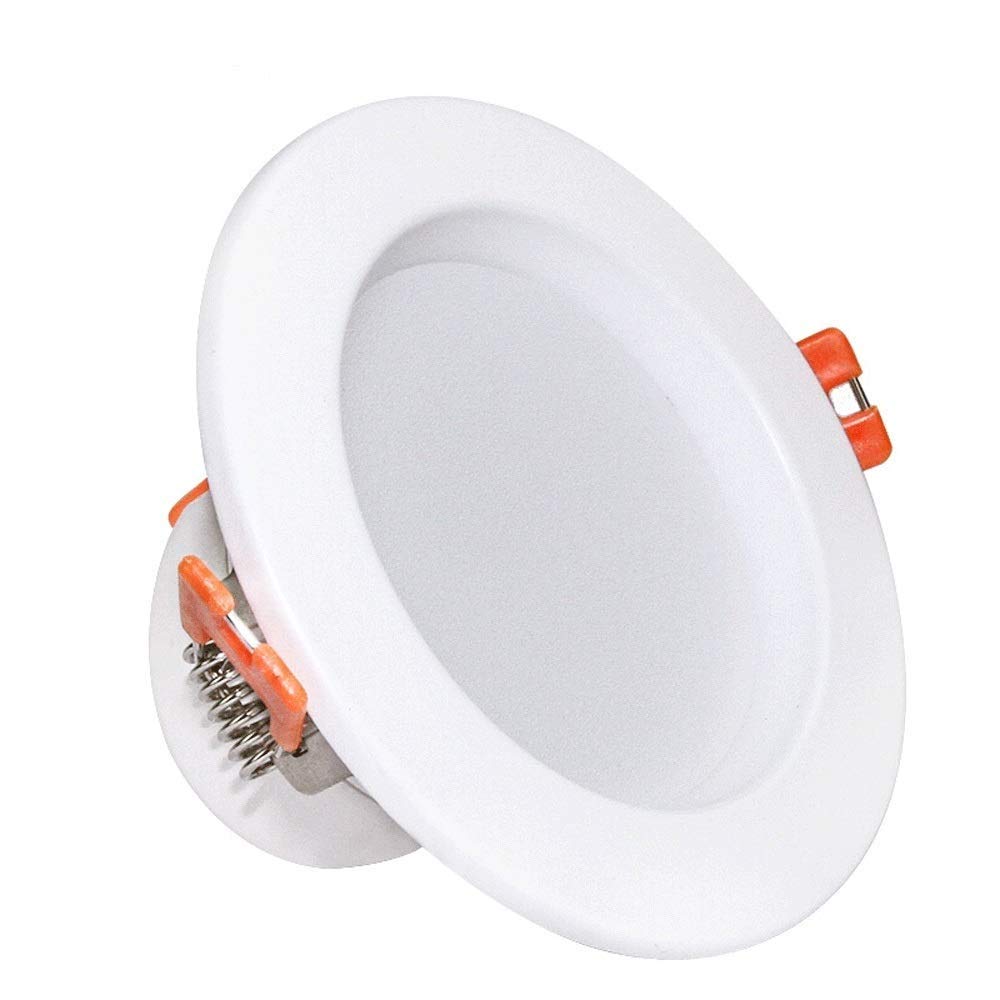 Foco empotrable LED Moderno de bajo Consumo, de Aluminio, para Techo, con Rejilla (luz cálida, 15 W)