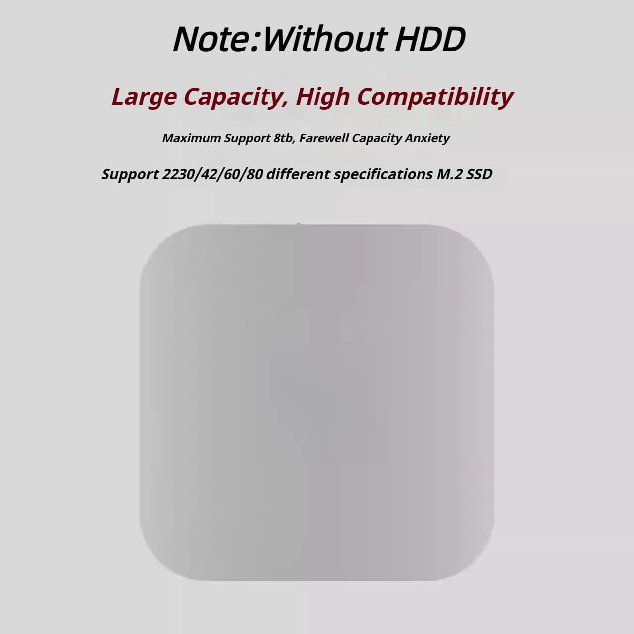 for Mac Mini M4&M4 Pro Aluminum Storage Expansion USB4 Transfer Designed for Mac Mini M4 Supports NVMe Protocol 40GBPS MAX