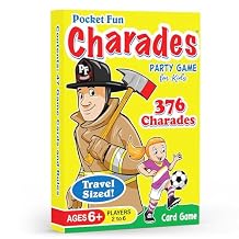 Pocket Fun Charades for Kids Ages 6+ 376 Fun Acting Prompts No Reading Required | Compact, Take-Anywhere Activity for Travel, Camping, Party, Game Night, or Birthday Gift for Boy or Girl