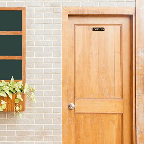 Calyron Office Door Sign Brass Casted Gold/Black Handmade Plaque Plate Decor Style Accessories Wall Mounted (12.5cm X 3.25cm) - Image 4