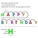 RECESKY Happy Birthday Lights - 13 LED Letter Battery Operated String Lights 6ft Birthday Party Decor Supplies for Indoor, Home, House, Christmas Lighting, Birthday Decorations (Multi Color)