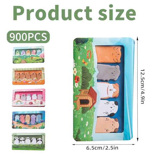 6 Set Haftnotiz Haftnotiz Klein 900 Tragbar Notizblock Haftnotizen Cartoon Selbstklebend Haftstreifen Haftnotizen Tiere Kleine Cartoon Tier Klebezettel Sticky Index Tabs zum Markieren Und Hervorheben