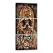 Large Canvas Wall Art Sugar Skull Feature Painting,Day of The Dead Contemporary Pictures Abstract Artwork Crossbones Framed Decor for Living Room 3 Panel Stretched Ready to Hang (28''Wx60''H)