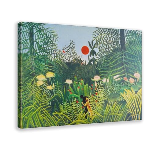 Impression sur toile Jungle Rousseau pour bureau triste