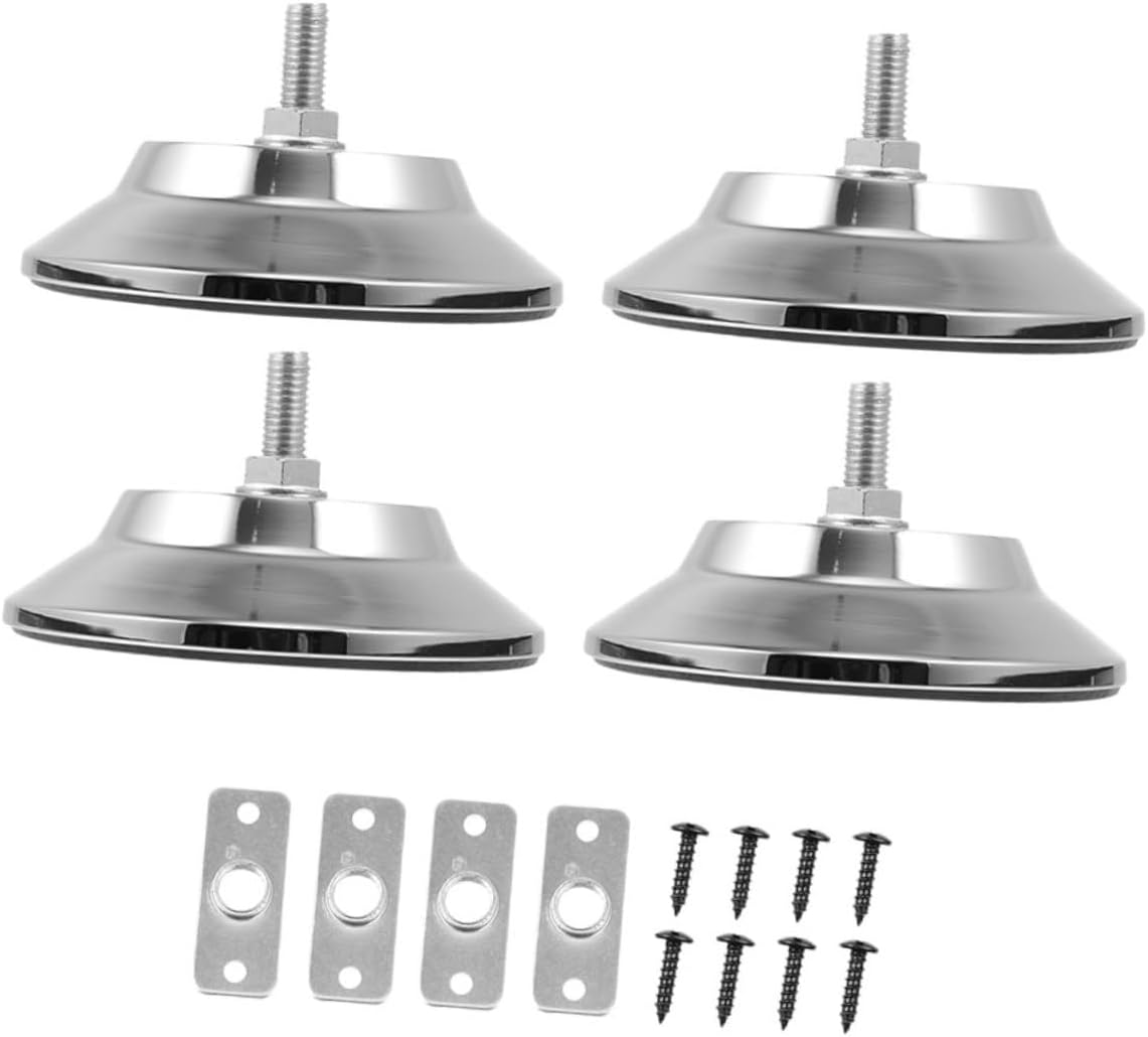 Adjustable Pool Table Leg Pads 5-Inch Height Leveling Cushion Set Metal Foot Elevating Mat for Billiard Table Accessories Suitable for Foosball