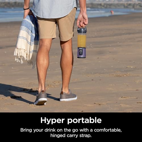 Image of Ninja Blast Portable Blender, Cordless, 18oz. Vessel, Personal Blender for Shakes & Smoothies, BPA Free, Leakproof Lid & Sip Spout, USB-C Rechargeable, Dishwasher Safe Parts, Metallic Purple, BC151PL