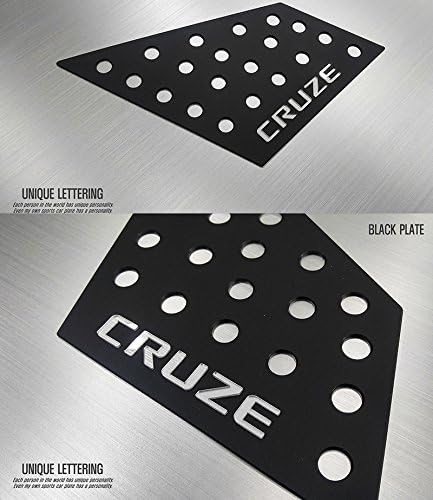 Miniatura 5 de Plata Lettering A Pilar Ventana Deportes Placa Panel Accesorios LH RH para GM Chevrolet Cruze 2016 2017 2018 (placa negra)