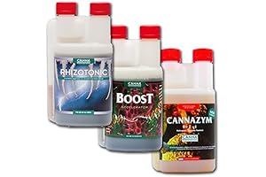 Boost, Cannazym, Rhizotonic Plant Additives Hydroponic Nutrient Bundle (1 Liter)