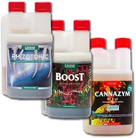 CANNA Boost, Cannazym, Rhizotonic Plant Additives Hydroponic Nutrient Bundle (1 Liter)