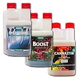 CANNA Boost, Cannazym, Rhizotonic Plant Additives Hydroponic Nutrient Bundle (1 Liter)