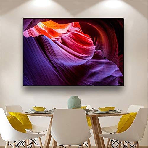 Broderie Diamant Paysage Violet 60x120cm | Kit Complet Grand Format