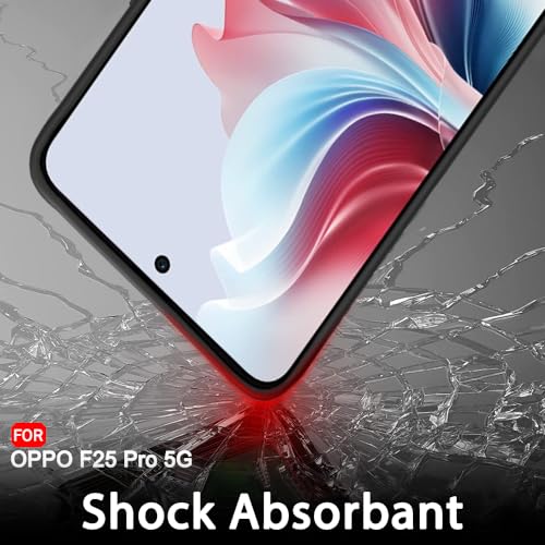 Image of TheGiftKart Sleek Back Cover Case for Oppo F25 Pro 5G | Slim Fit Protective Design | Ultra Matte Finish | Camera Protection Bump | Soft Silicon Back Cover Case for Oppo F25 Pro 5G (Silicone, Black)