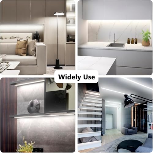 Image of dalattin White COB LED Strip Lights, 32.8ft Dimmable Super Bright 24V Led Tape Light 6500K 1400 LEDs Daylight White Lights for Bedrooms, Mirror, Kitchen, Home Decoration