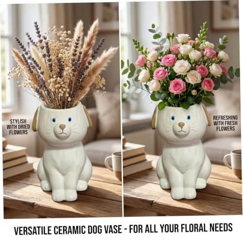 Vase pour chien mignon en résine décorative pour table à manger