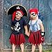 Byfirty 5pcs Pirate Costume Kids Girls Pirate Costumes Halloween Pirates Dress Up Accessories for Kids Gift