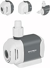 boxtech 25W-1500L/H Pompe submersible pour aquarium, pompe de transport pour fontaines d'aquarium, circulation d'eau douce et d'eau de mer avec 3 buses