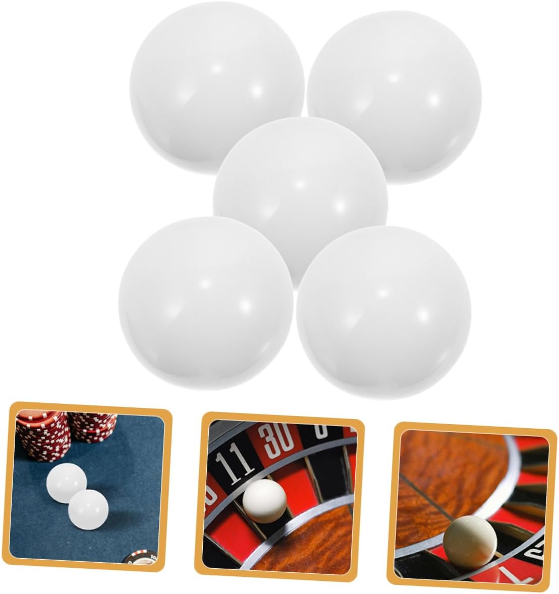 5pcs Roulette Wheel Beads Round Roulette Wheel Beads Prop for Table Game Balls