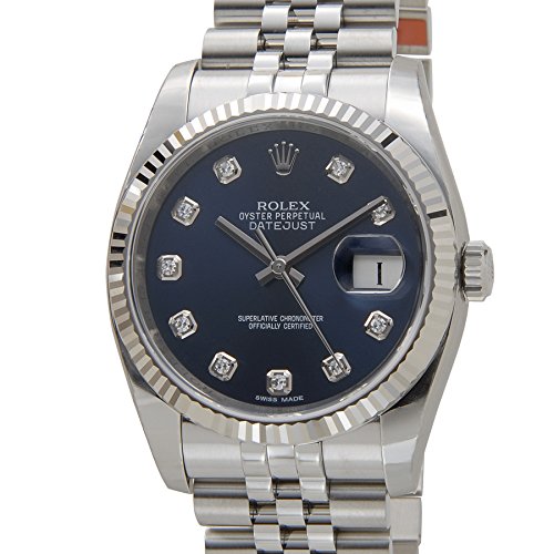 [�����b�N�X]Rolex 116234G BL �f�C�g�W���X�g �����Y �r���v ROLEX �u���[ 10P�_�C�������h [���s�A���i]