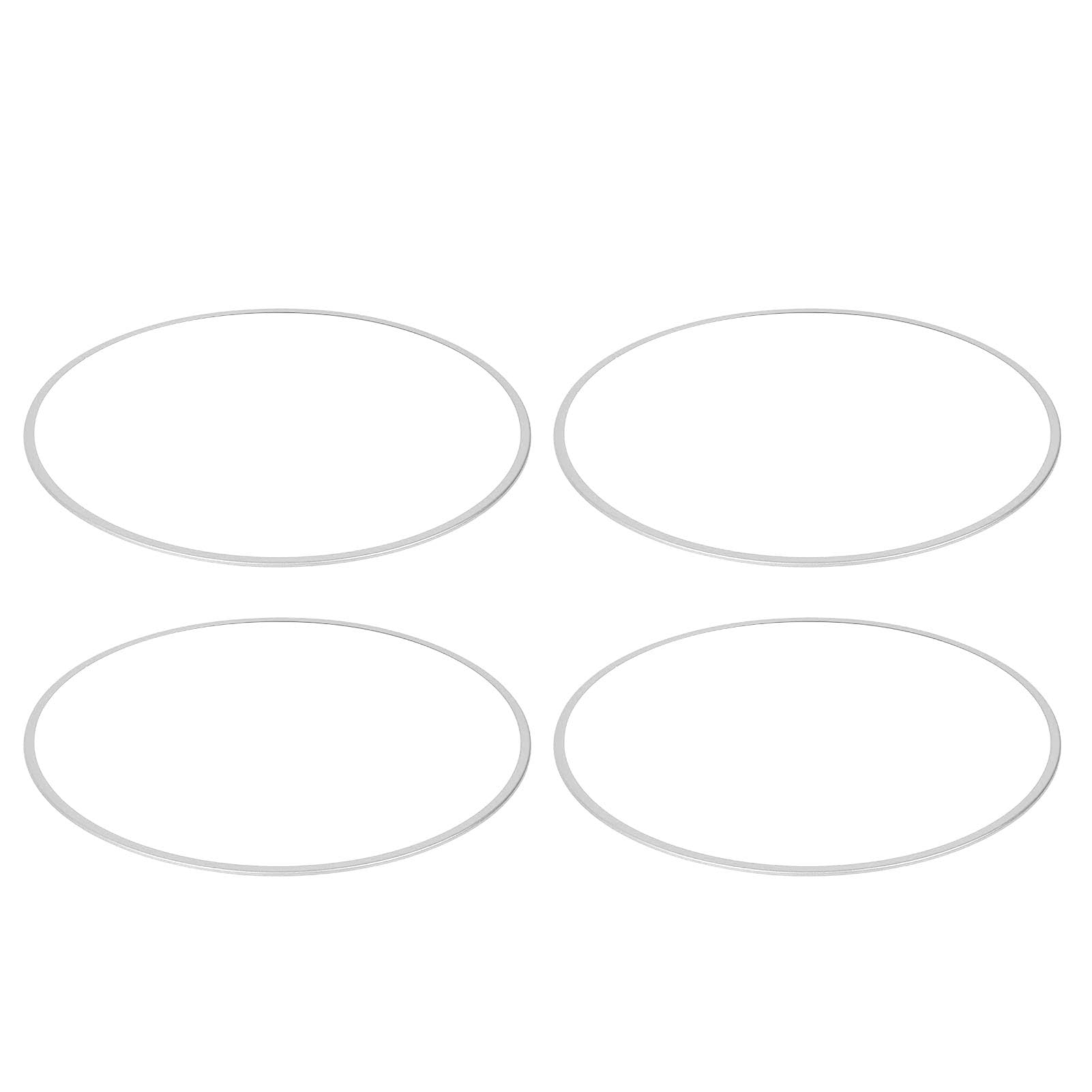 4 Stück 20 Zoll Felgenschutz, Aluminiumlegierung, Kratzfest, Kollisionssicher, Selbstklebender Felgenschutz-Zierring für Autos – Stilvolles Silbernes Design