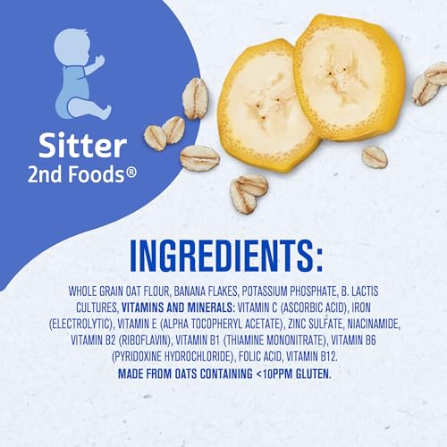 Gerber Stage 2 Baby Food, Oatmeal Banana Cereal, Probiotics Support Healthy Digestion, Baby Oatmeal Cereal, 6-Pack image 3