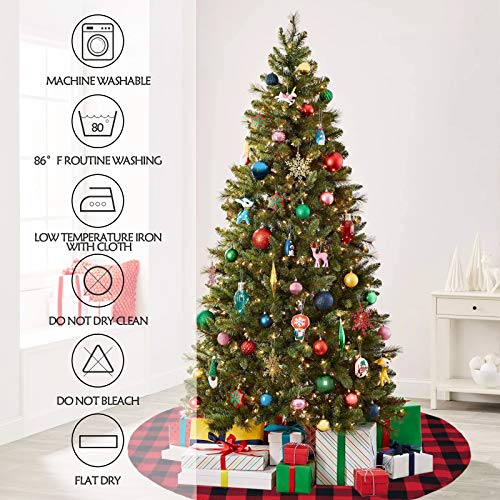 BCOOL Black and Red Tree Skirt Holiday Party Tree Skirt Christmas Tree