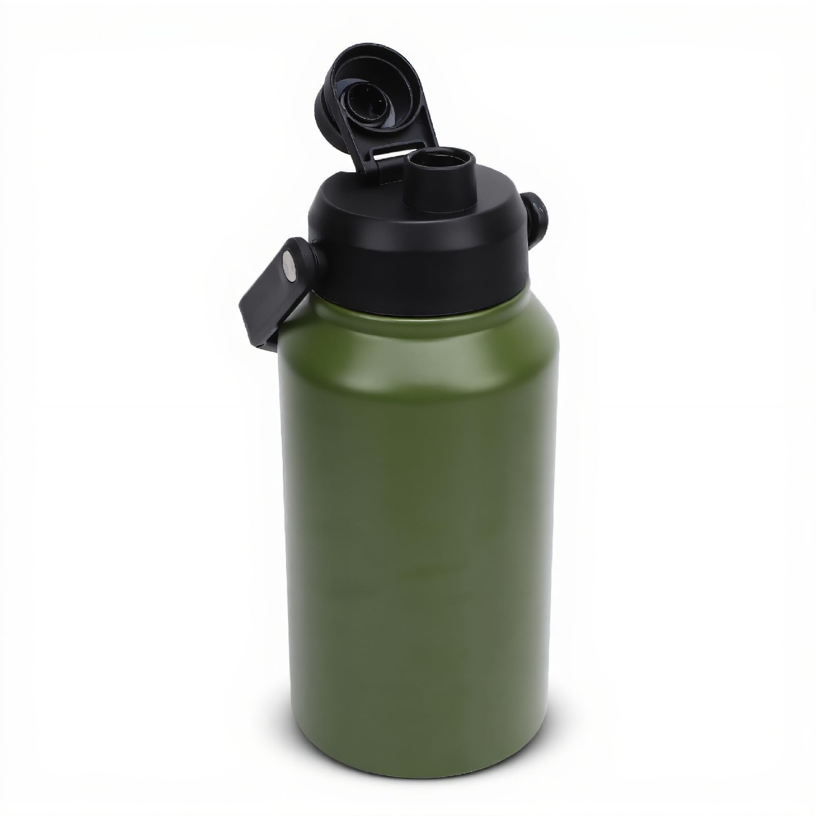 Isolierte 3-Liter-Wasserflasche mit Dreifacher Isoliertechnologie, Hält 24 Stunden heiß und 48 Stunden Kalt, Edelstahl 316, für Reisen, Sport und Fitness Im Fitnessstudio (Olivgrün)