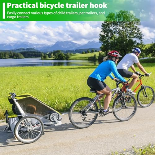 WJMY Fahrradanhänger Kupplung Universal, Fahrrad Anhängerkupplung, Aluminiumlegierung, für Runde und Ovale Rohre, Linkes Verbindungsstück, für Kinder, Haustiere und Lastenfahrradanhänger