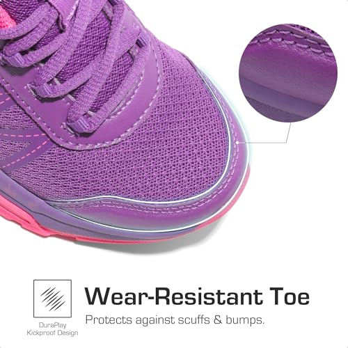 Dream Pairs Boys Girls Shoes Kids Duraplay Tennis Non Slip Athletic Running Walking Lightweight Lace Up Sneakers For Little/Big Kid,Size 2 Little Kid,Purple,Sdrs2401K thumb #2