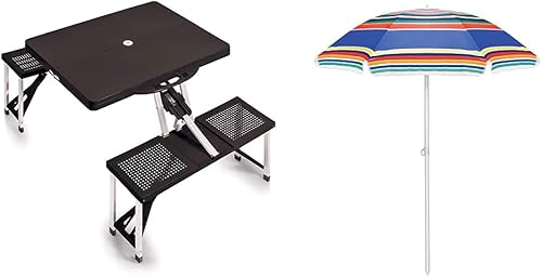 Picnic Time. Mesa de picnic portable y plegable, con asientos para 4 personas.