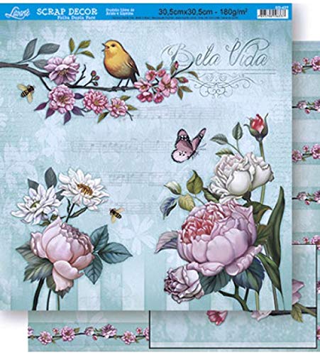 Scrap Decor - LITOARTE Double FACE - Various Flowers BELA VIDA