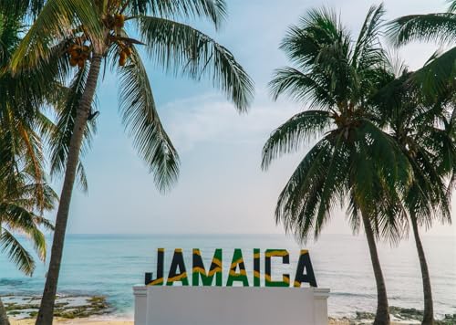 Fond photographique Jamaïque en tissu 3x2m pour fête tropicale