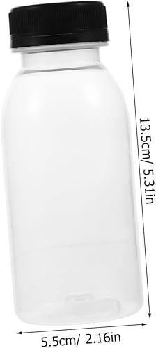 Miniatura 2 de BESPORTBLE Botellas pequeñas, 6 unidades, embotellado de jugo, recipientes de plástico transparente, contenedor de café, mini botellas de agua de 8