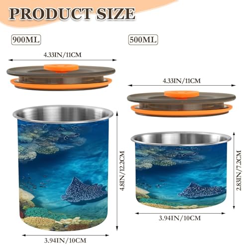 Contenedor Hermético para Café Acero Inoxidable 500ml miniatura 2