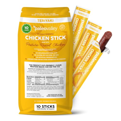 Paleovalley Chicken Sticks, Pasture Raised, Gluten Free, Teriyaki Jerky - image 1
