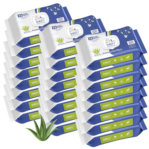 Image of Babify Premium Baby Wipes with Flip-Top Lid | Aloe Vera & Paraben-Free | Pack of 30 (2160 Wipes, 72 Wipes per Pack)