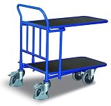 CC Wagen mit 2 Ladeflächen aus Siebdruckplatte RAL5010 Enzianblau CnC