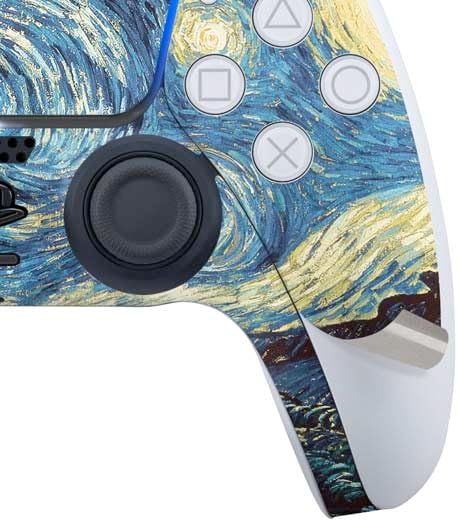 Skinit Decal Gaming Skin Compatible with PS5 Bundle - Officially Licensed Van Gogh - The Starry Night by Van Gogh Design