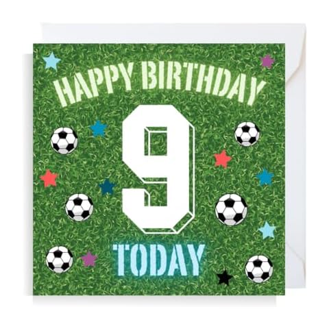 Second Ave Age 9 Football Birthday Card Cover