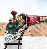Train Set for Kids - Christmas Train Set for Under The Tree - Children Train Toy w/ Lights and Sounds - Battery Operated Electric Classic Model w/ Tracks - Gift for Boys and Girls Age 3 - 8