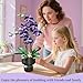 NERCISU Orchid Flowers Building Sets with Vase, Purple Orchid Botanicals Collection Building Toys for Home Office Decor Desk Decor, Christmas Birthday Gifts for Women Adults Girls Age 8-12+ (666 PCS)