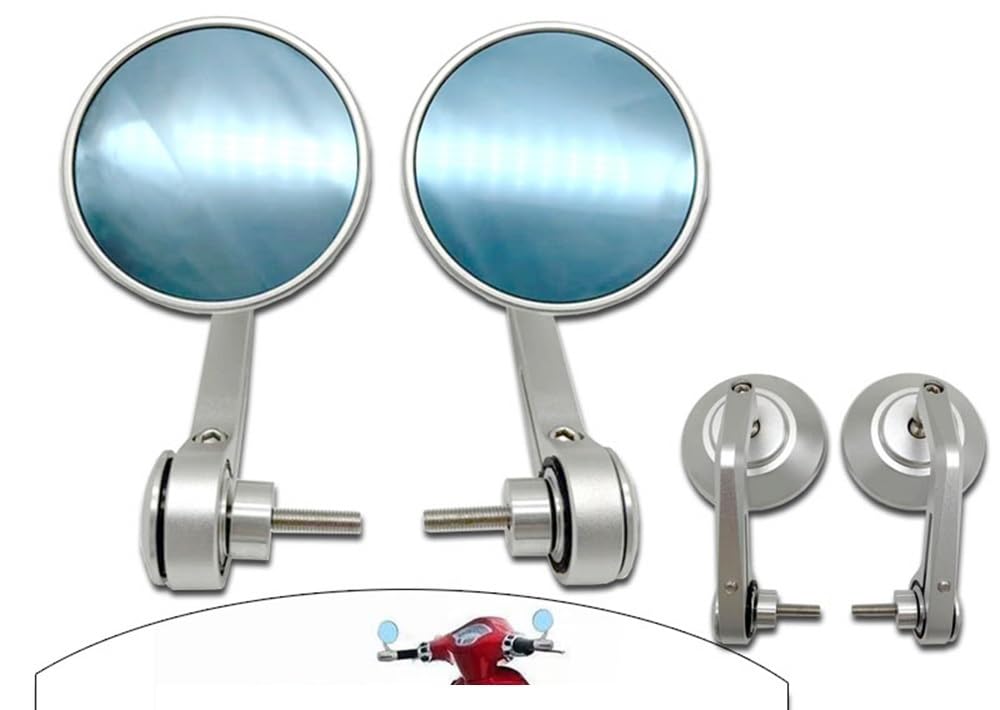 Motocyklowe Lusterka Wsteczne Pasuje Do Motocykli Pasuje Do Ducati Trójkątne Lusterko Wsteczne Ze Stopu Aluminium Ręcznie Motocyklowa kierownica lusterka(Triangular Silver)