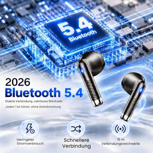 Drsaec Kopfhörer Kabellos Bluetooth 5.4 Kopfhörer, 6D Mini in Ear Ohrhörer – Ansicht 2