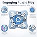 PAWSPIK Interactive Dog Puzzle Toy – Treat Dispensing Slow Feeder for Dogs, Mental Enrichment Toy with Squeaker & 16 Compartments – Durable, Non-Slip, Dishwasher Safe – Light Blue (Light Blue)