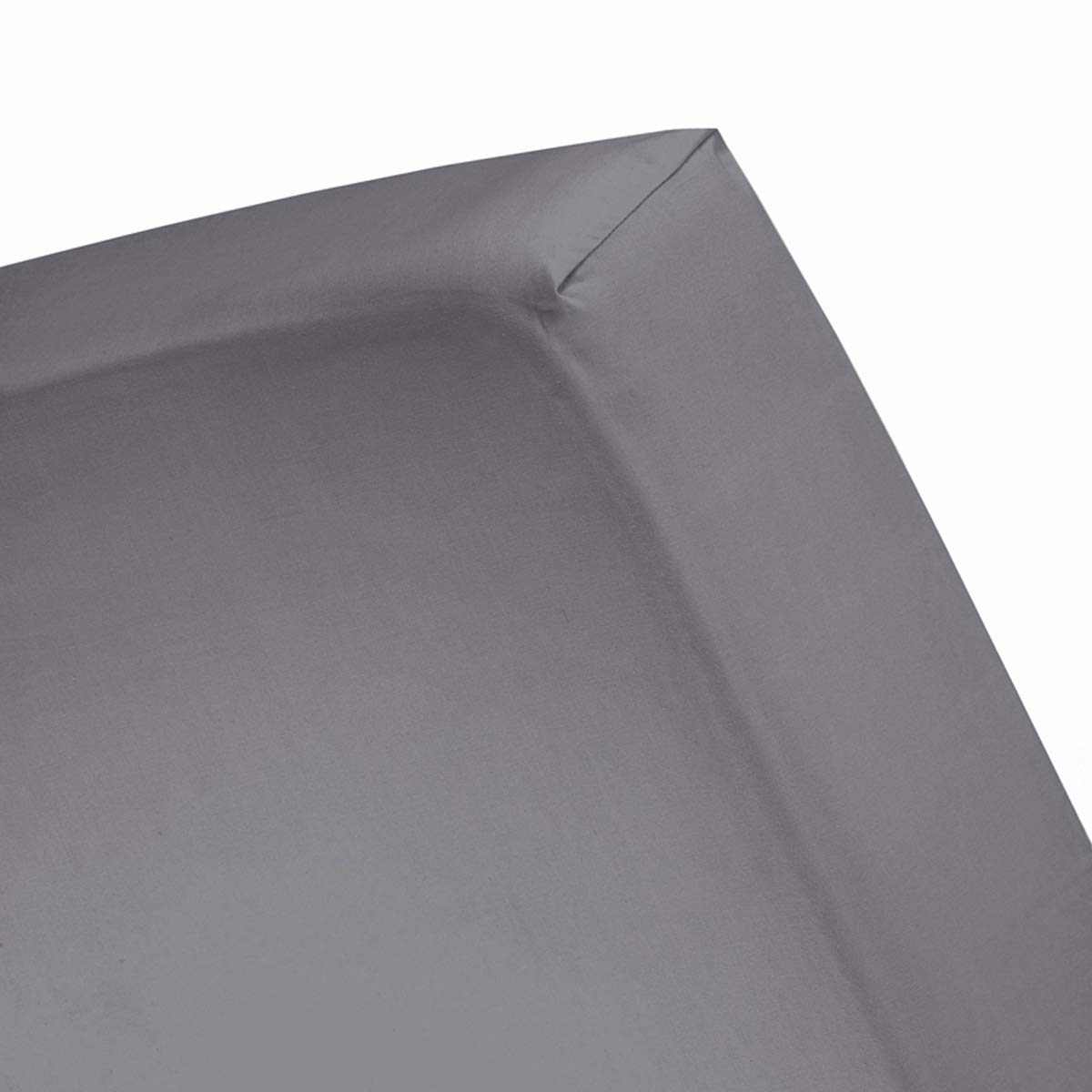 Drap-housse en jersey anthracite 140x210 extensible sans pli en coton
