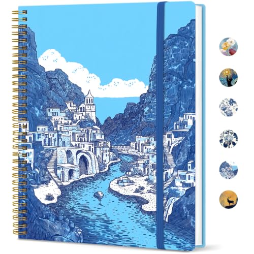 Cuaderno espiral A4 de tapa plástica resistente estilo Amalfi