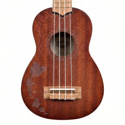 Image of Kala KA-15S-H1 Satin Mahogany Soprano Ukulele - Hawaiian Islands Bundle with Gig Bag, Tuner, Austin Bazaar Instructional DVD, and Polishing Cloth