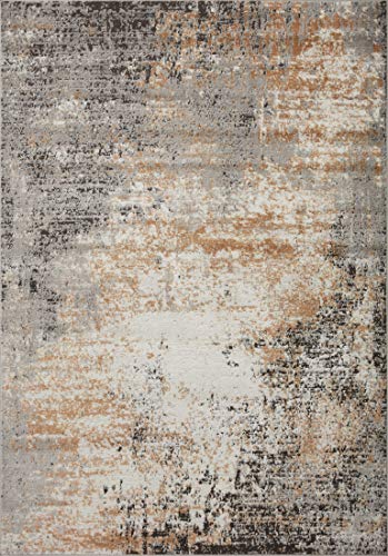 Tapete Loloi Bianca Collection BIA-01 Stone/Gold 7'11" x 10'6" miniatura 1