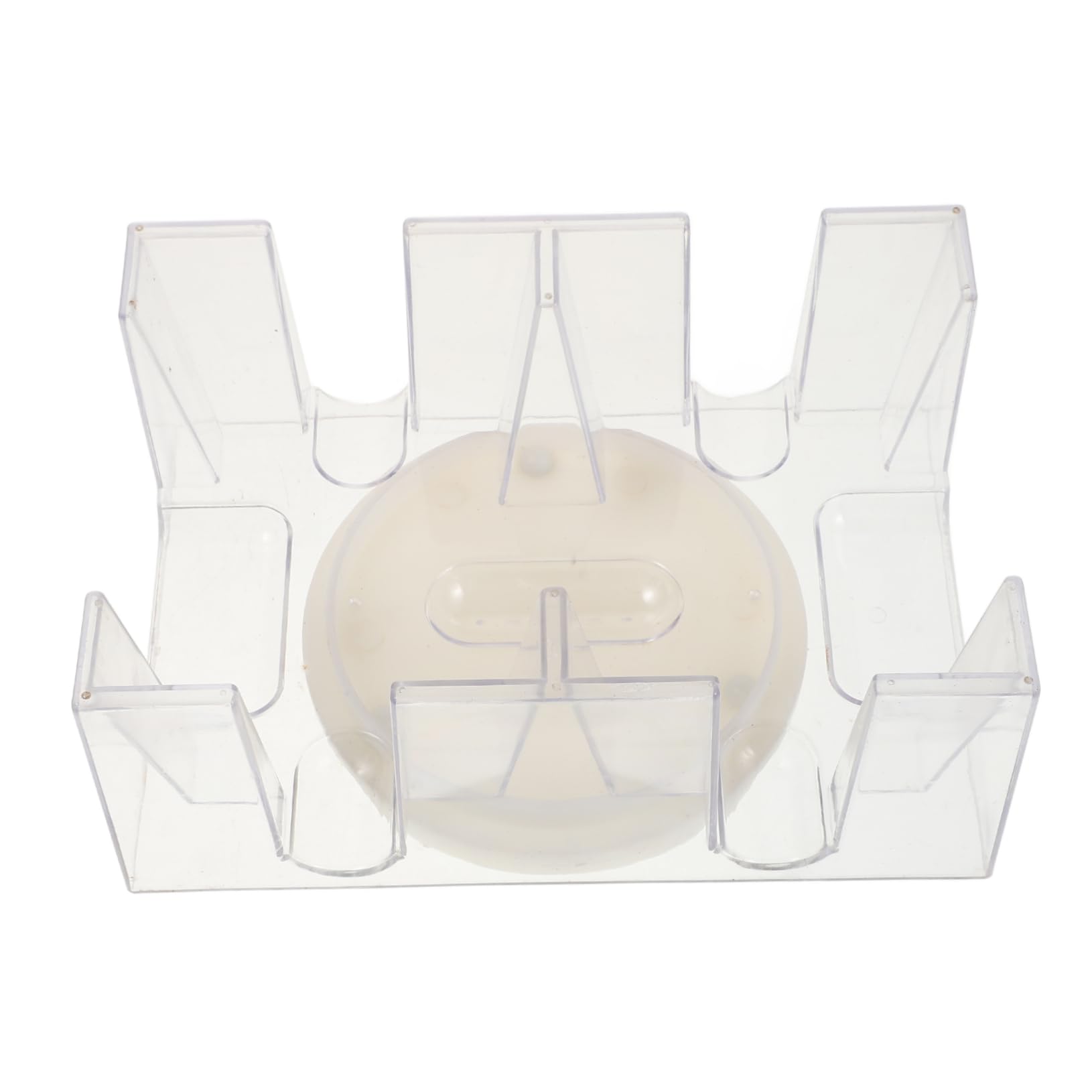 BESPORTBLE Revolving Playing Card Holder Tray Compact Deck Storage Organizer for Home Non Slip Design Stylish Poker Card Stand for Easy Access and Organization