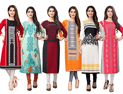Image of 1 Stop Fashion Women's Crepe Straight Kurta